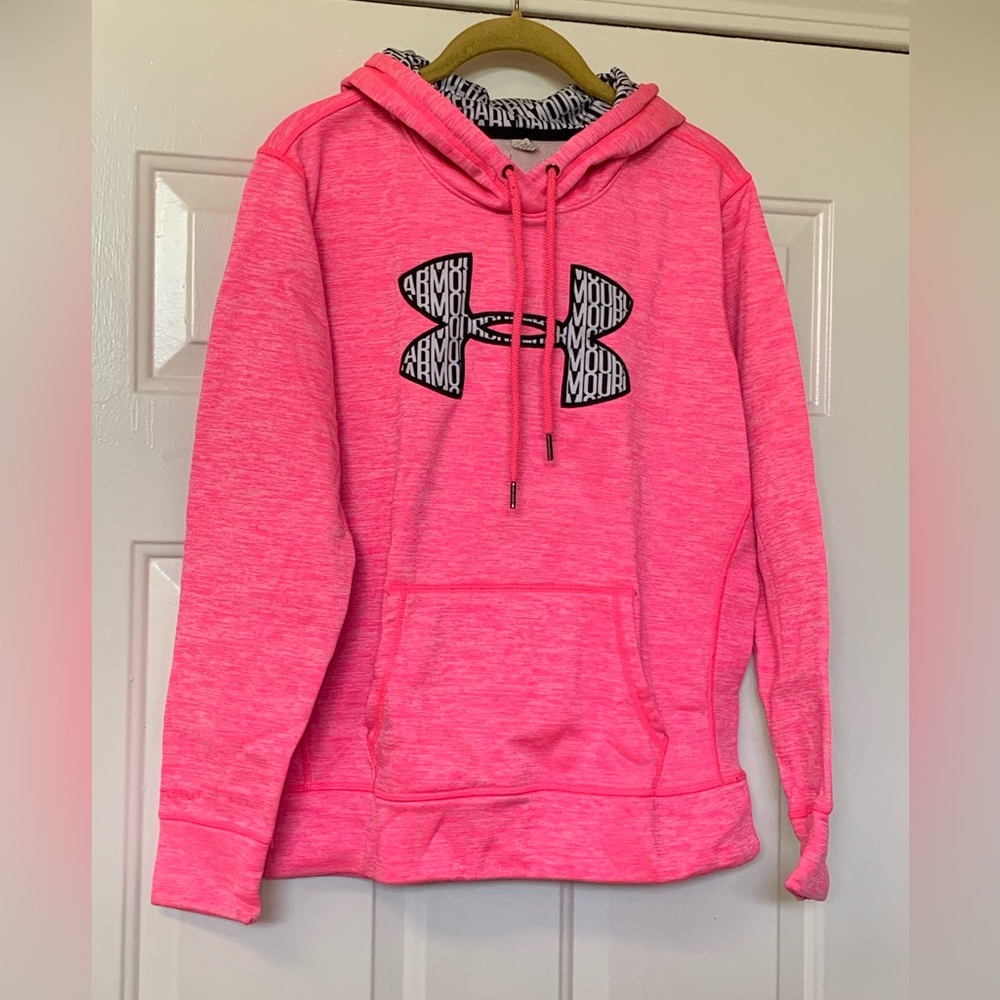 Neon Pink Under Armour Hoodie 🌴